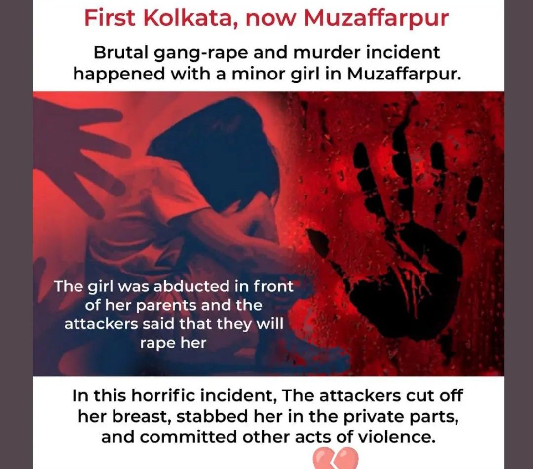 poojasi2244's tweet photo. Cases are happening one after the other... after all these people are not scared of anything now because "Rape" is a Social disease! 
A tragic incident in #Uttrakhand #Muzaffarpur #Kolkata #यह_आजादी_झूठी_है 💔
#WeWantJustice
#JusticeforAllVictim
#MamtaMustResign https://t.co/lMQ8sr3XJk