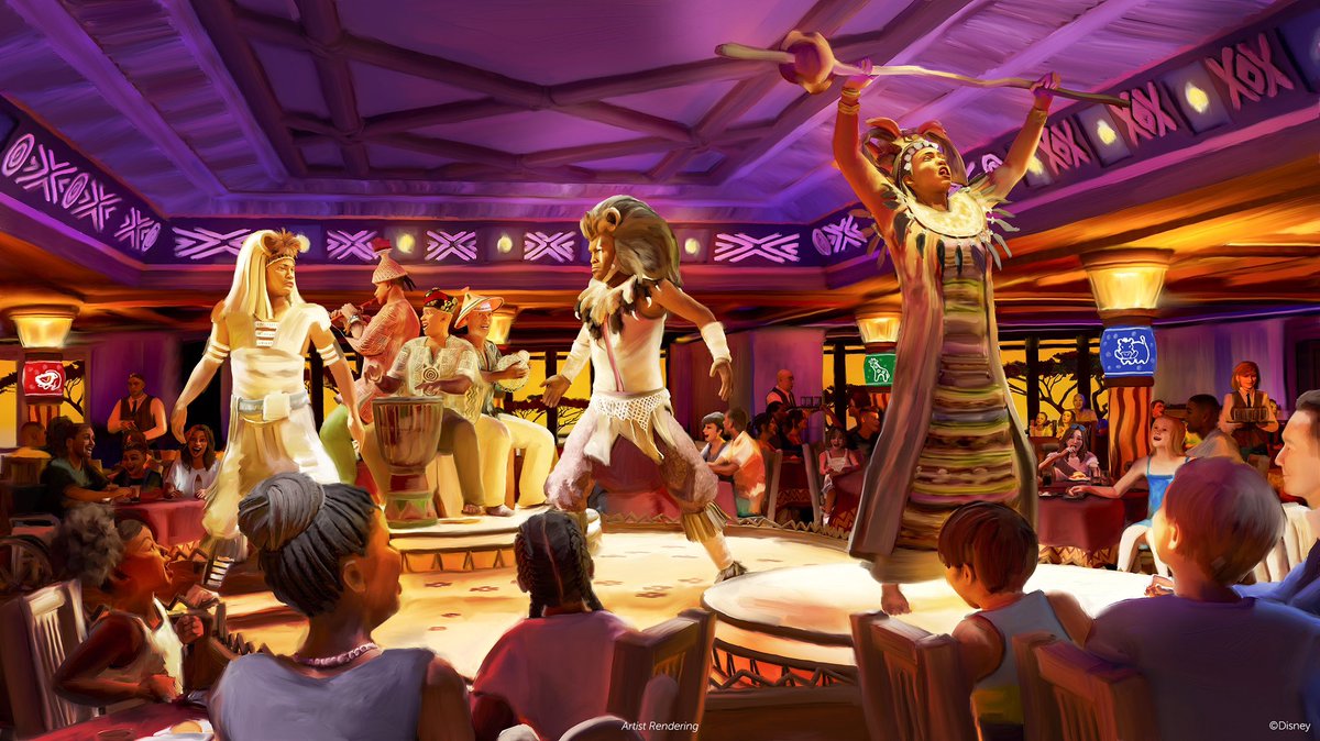 mouseclass's tweet photo. Pride Lands: Feast of the Lion King will debut on the Disney Destiny as one of the three main dining rooms on board when it sets sail in 2025! Let us help you plan your vacation on board this new Disney Ship!

Bookings open to the general public on September 12th!

@DisneyCruise https://t.co/2aD9nRtuZg