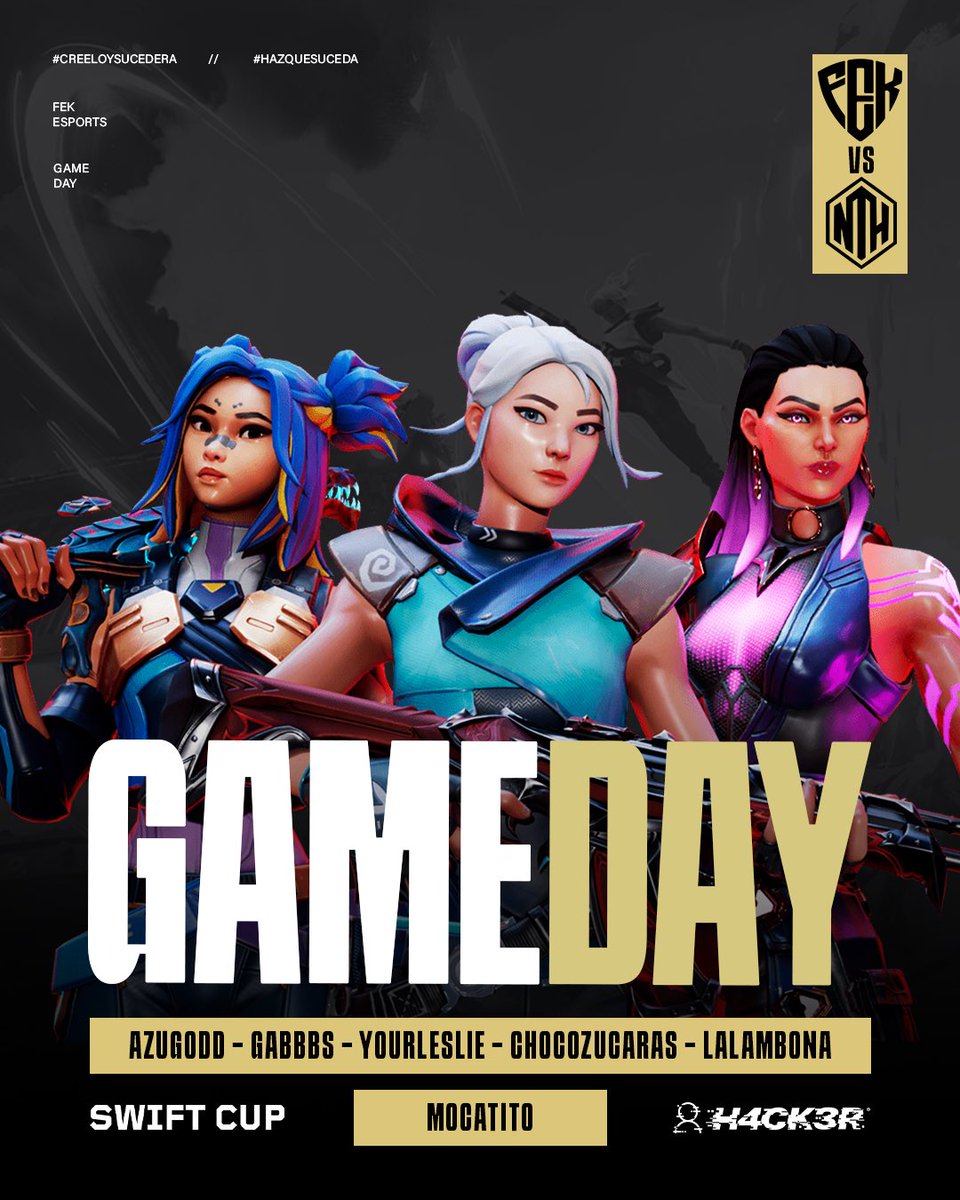FEK_esports's tweet photo. ¡#SwiftCup4 Matchday! 🦝
Duelo de #lowerbracket por la permanencia. ¡Unidos contra todo! 
🆚 @NTHvlr 
⏰ 19:00 (CDMX) 
🎥: Sin transmisión 

#BOOSTYOURSTATS con @H4CK3Rbrand bebida oficial de FEK Esports.🏆 https://t.co/GSJLoQLlnG