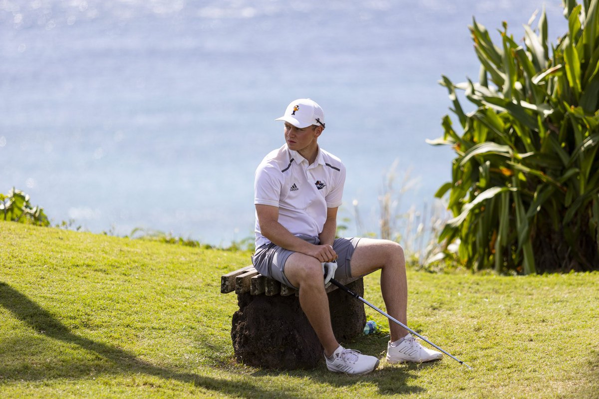 UTEPMGolf's tweet photo. Pat does not like waiting to compete… and neither do we, tbh. 8 days until our first practice. 24 days until our first tournament. 😤  #PicksUp https://t.co/2MAul9izJy