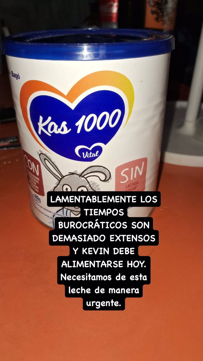 Kevin solo se alimenta de esta leche para su familia es imposible comprarla ya que su valor es muy alto.
La necesitamos con urgencia.
Gracias.