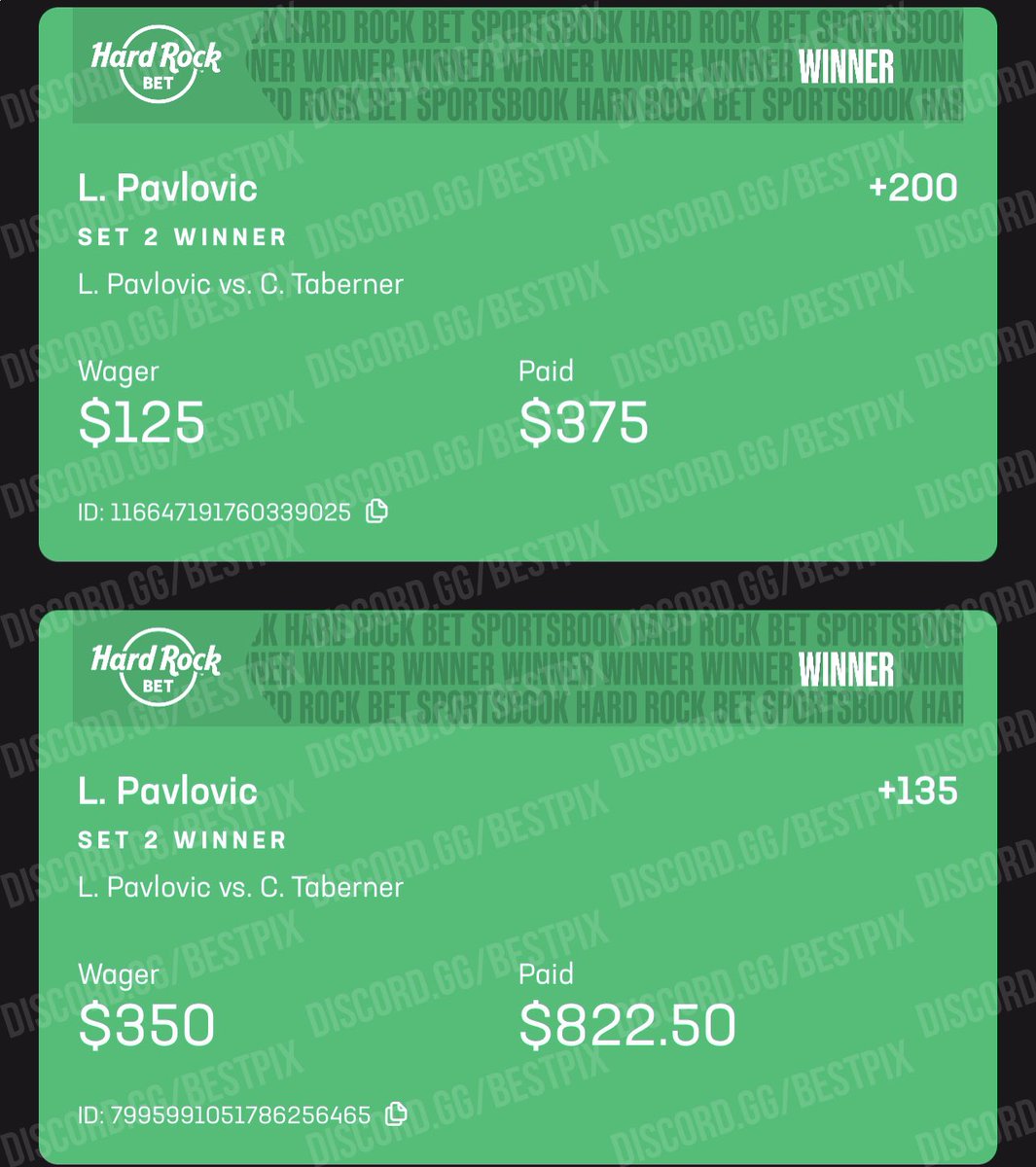_BESTPIX's tweet photo. Some Solid hits today in our VIP channel, and free plays went 2/2✅✅

Join the discord link down below to get in on the action 👇👇

https://t.co/HvkjvNosQ7 https://t.co/HpbrQSK0Qw