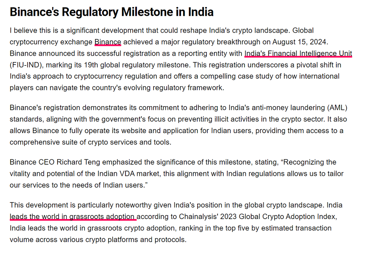 Crypto in #India: Balancing Adoption and Regulatory Challenges <a href="/heyibinance/">Yi He</a> <a href="/_RichardTeng/">Richard Teng</a> 

Anndy Lian: <a href="/binance/">Binance</a>'s entry into the Indian market could serve as a catalyst for more comprehensive crypto regulations in India. 

securities.io/crypto-in-indi…
