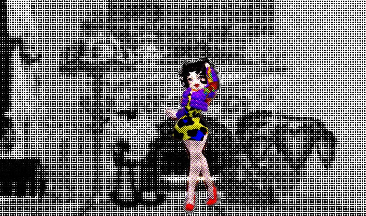 Betty’s Pop Art 🎈 Runway for Reinedom 

Wig by the legendary Caska 🖍️ #RHTC #royalehigh