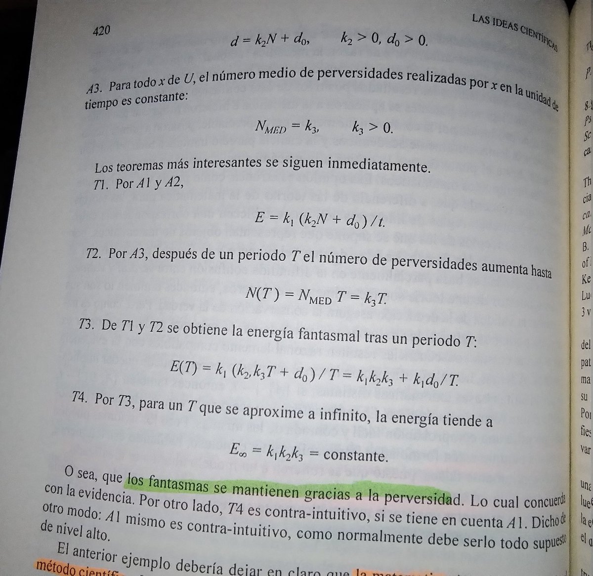 Bunge en "la investigación científica" demostrando, a modo de ejemplo, lo fácil que es aparentar ser ciencia con la matemática, matematizando a los fantasmas. estoy llorando hace media hora