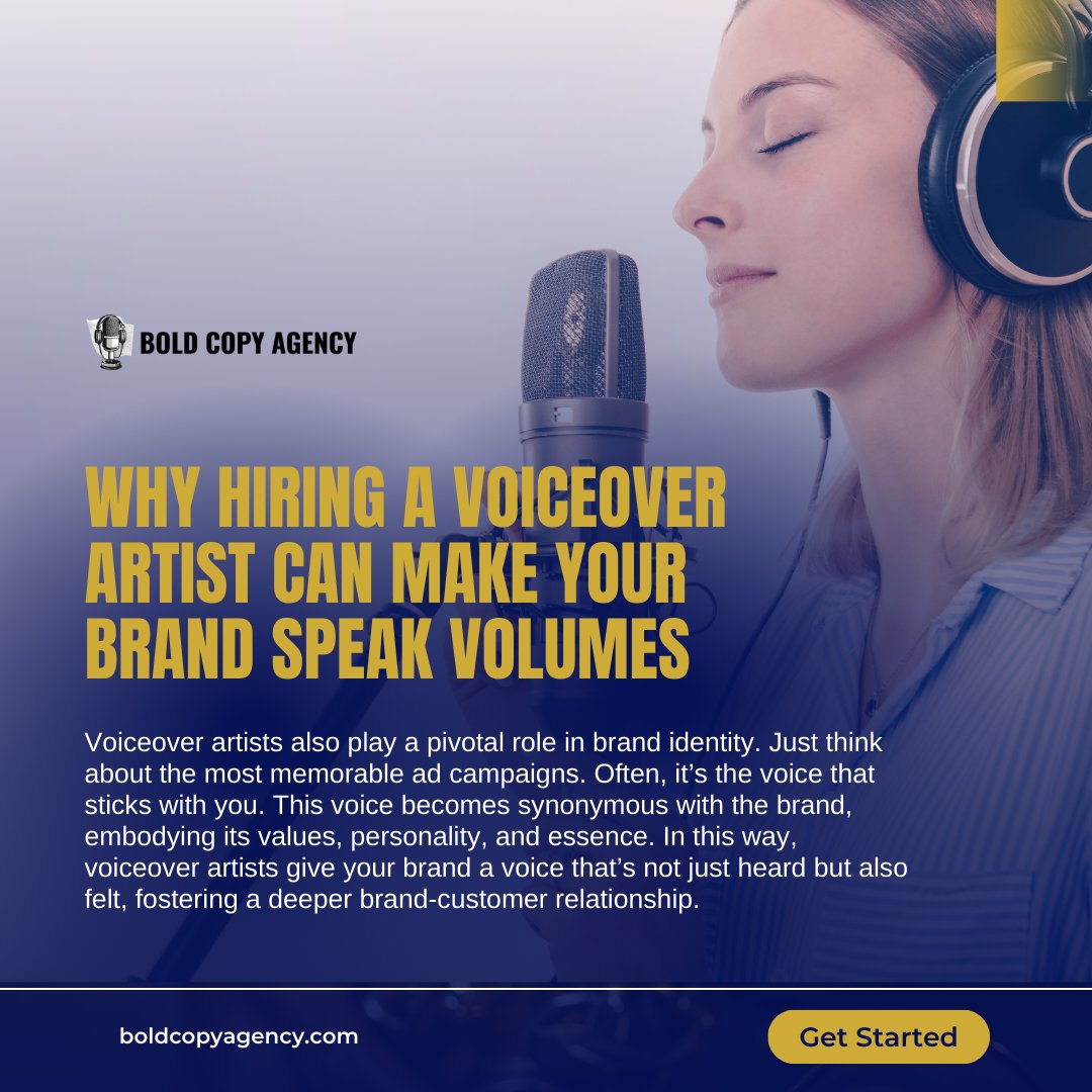 BoldCopyAgency1's tweet photo. At Bold Copy Agency, we understand that a voiceover artist does more than speakβthey breathe life into your brand, creating a lasting impression that sticks with your audience.
#boldcopyagency #voiceoverservices #voiceover #vo https://t.co/3AZfExGBpk