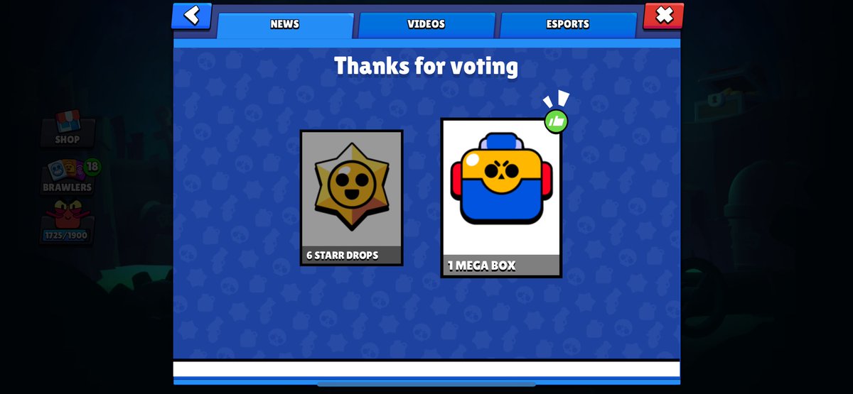 Yea36793746's tweet photo. @BrawlStars I voted for mega boxes cause they’re better than Starr drops https://t.co/c0AzmXI9QZ