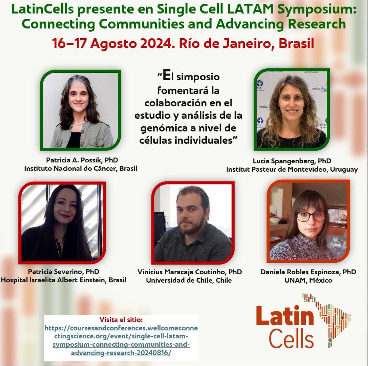 LatinCells (@latincells) on Twitter photo <a href="/LatinCells/">LatinCells</a> estará presente en el simposio #SingleCellRio24 con las presentaciones de <a href="/daniela_oaks/">Daniela Robles @daniela-oaks.bsky.social</a> <a href="/vin_maracaja/">Vinicius Maracaja-Coutinho</a> <a href="/Pati_Severino/">Patricia Severino</a> organizado por <a href="/PatriciaPossik/">Patricia Possik</a> <a href="/Lu_span/">Lucia Spangenberg</a> <a href="/LatinCells/">LatinCells</a> estará presente en el simposio #SingleCellRio24 con las presentaciones de <a href="/daniela_oaks/">Daniela Robles @daniela-oaks.bsky.social</a> <a href="/vin_maracaja/">Vinicius Maracaja-Coutinho</a> <a href="/Pati_Severino/">Patricia Severino</a> organizado por <a href="/PatriciaPossik/">Patricia Possik</a> <a href="/Lu_span/">Lucia Spangenberg</a>