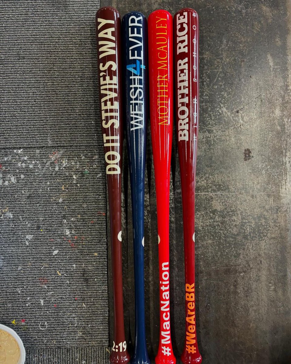 Xavier_Sanchez4's tweet image. This weekend is MLB’s Players&apos; Weekend.

Palos Park native Michael Massey had @HomewoodBat customize his bats for the Kansas City Royals’ upcoming series in Cincy.

Those featured include Do It Stevie’s Way Foundation, Andrew Weishar Foundation, Mother McAuley, &amp;amp; Brother Rice.