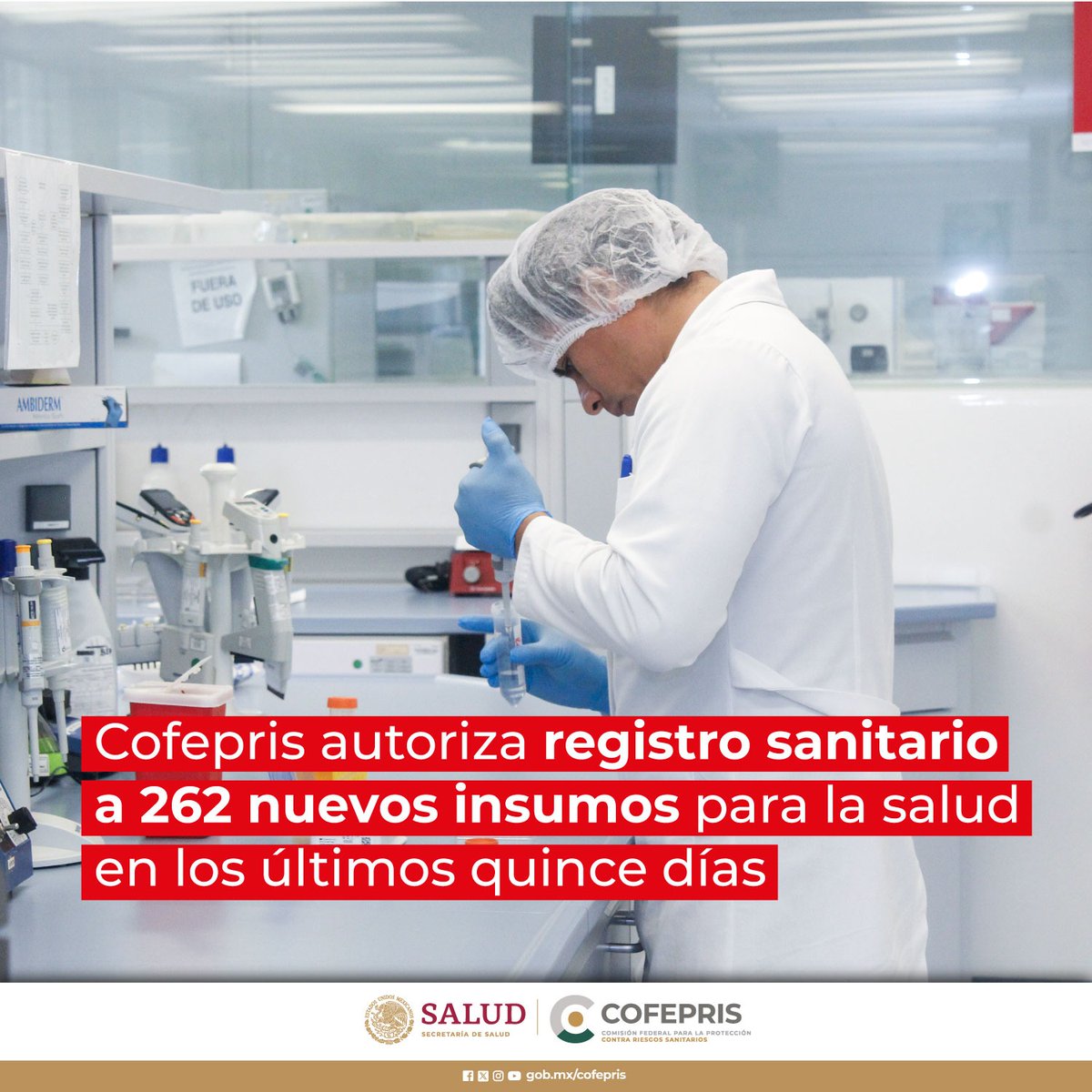 Cofepris autoriza 262 nuevos insumos para la salud en los últimos quince días.

👉bit.ly/4dBUpJG
