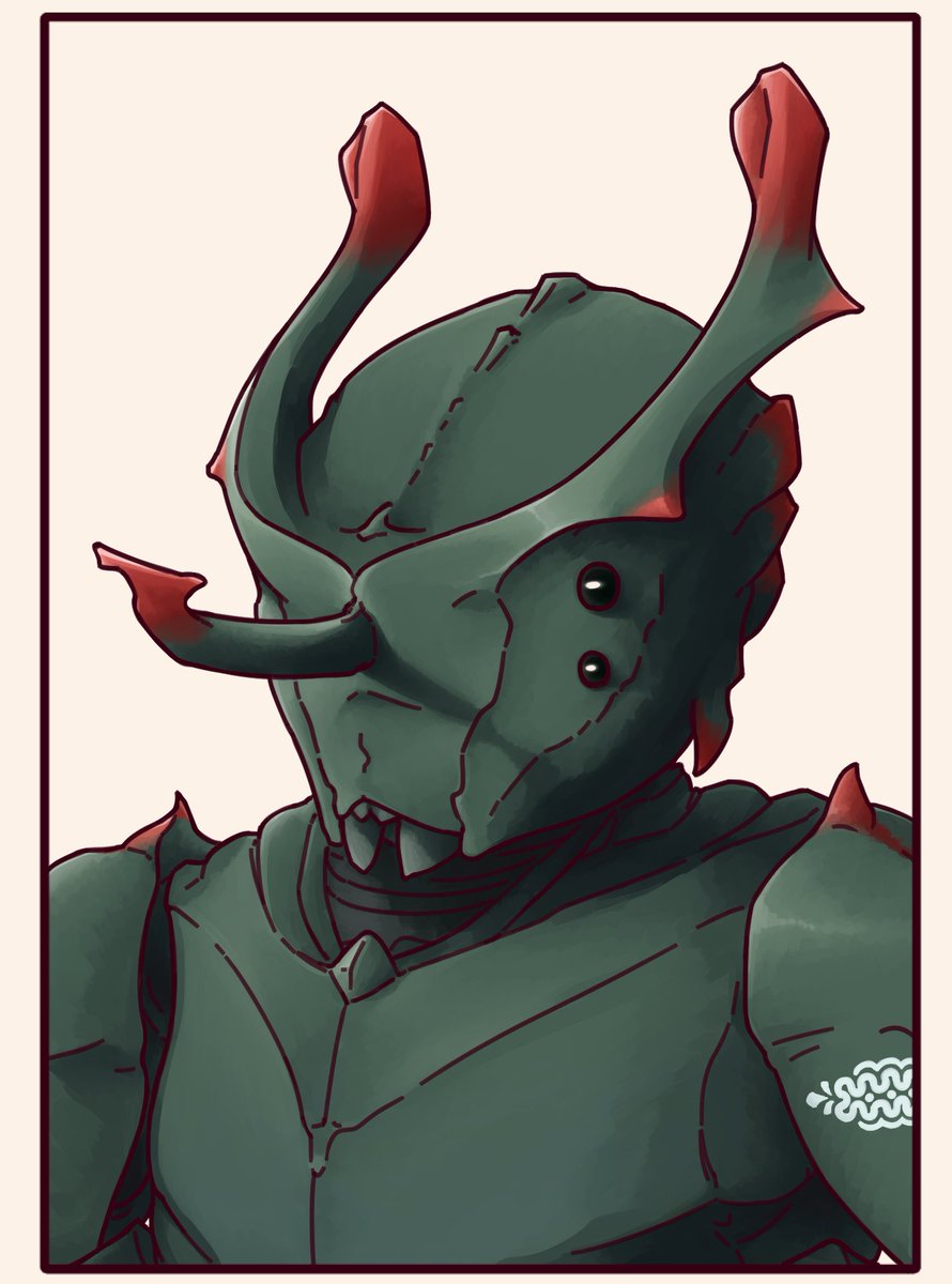 firox39's tweet photo. A Kabutoa, one of the ancient kin of the Tower. They are known for their mastery of magic Tones and a legacy that remembers the time before the arrival of Humans and their Titan "gods". Their domain has expanded far beyond their rainforest cradle. #ttrpg #rkgk #らくがき #fantasy https://t.co/YQEphI4Fof