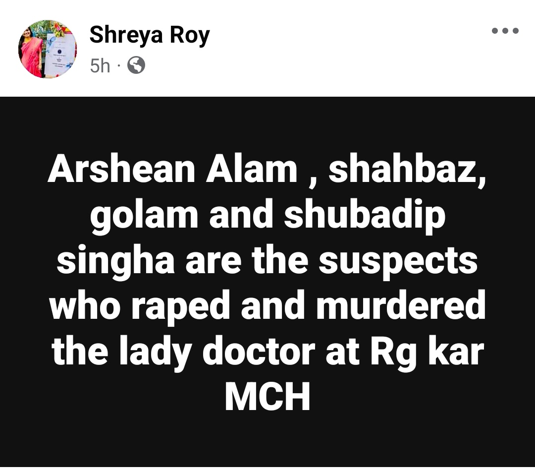 ber0jgar_aadmi's tweet photo. #justiceformoumitadebnath #JusticeForDoctor the real culprits needs to be arrested https://t.co/6tdkuIyhwU