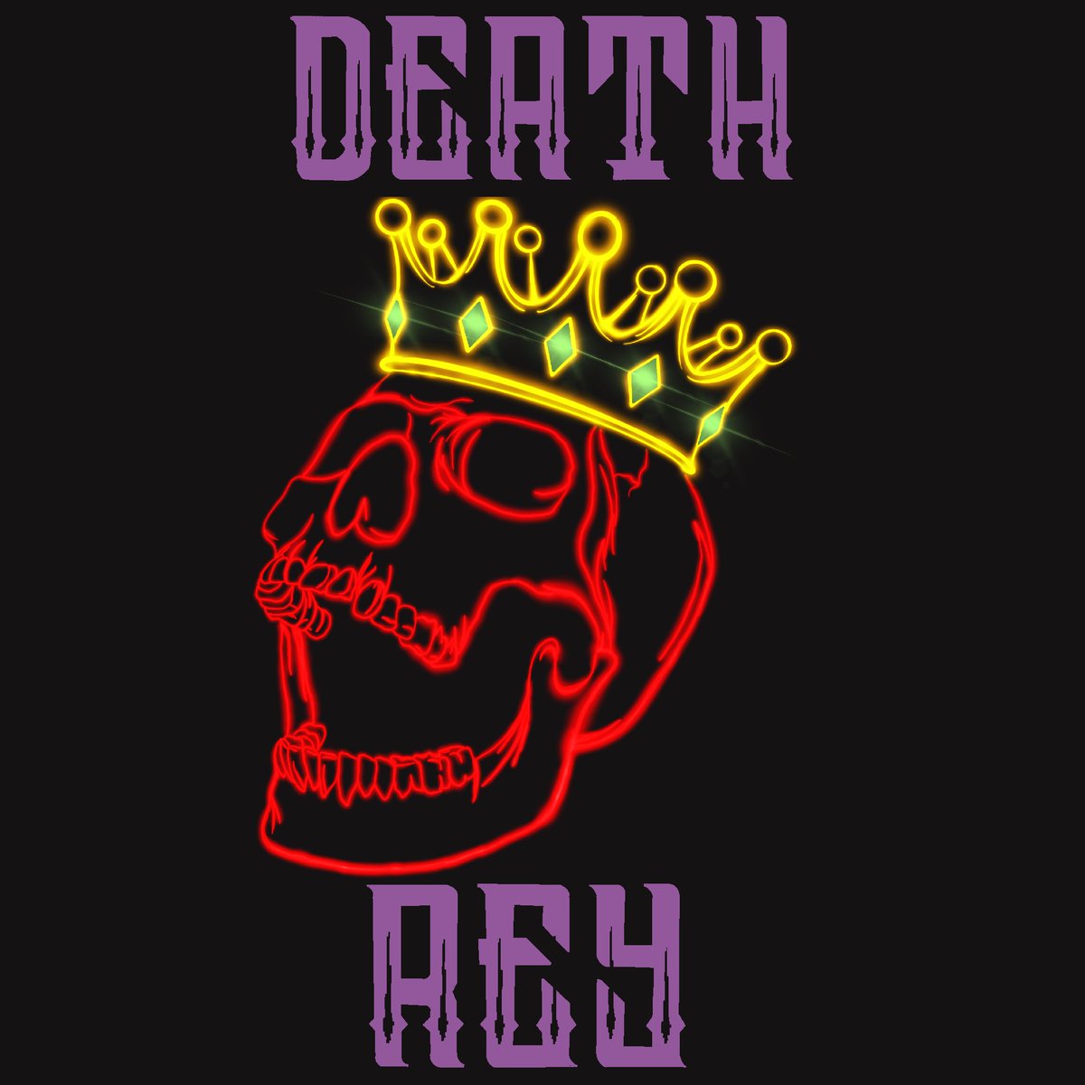 CafeCaladan's tweet photo. I forgot to share the Death Rey sticker when I made it. It’s the first in my series of fake bands. #fakeband #metal #heavymetal #music #metalband #deathmetal #rock #metalheads #blackmetal #hardrock #doommetal #powermetal #band #redbubble #sticker #tshirt #redbubblesticker https://t.co/AkyDZNYrfd