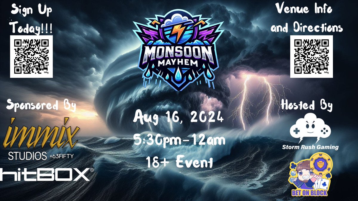 StormRushGaming's tweet image. Evening Everyone,

Just 1 day to go folks til the storm arrives again. Come join us tomorrow(Aug 16) for another fantastic day of #esports, fighting games, and great times.