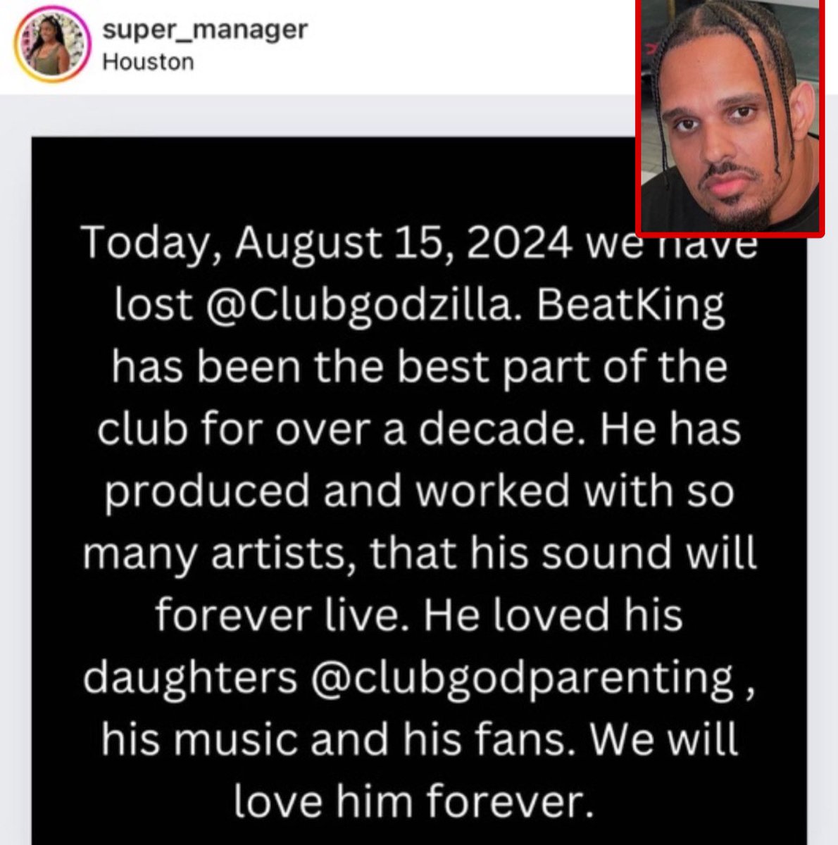 SaycheeseDGTL's tweet photo. Beat Kingβs manager confirmed he has passed away ππ’ https://t.co/EtnvxzNkof