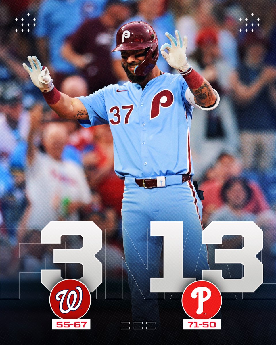 MLB's tweet image. Weston Wilson hits the 10th cycle in team history as the @Phillies cruise to victory.