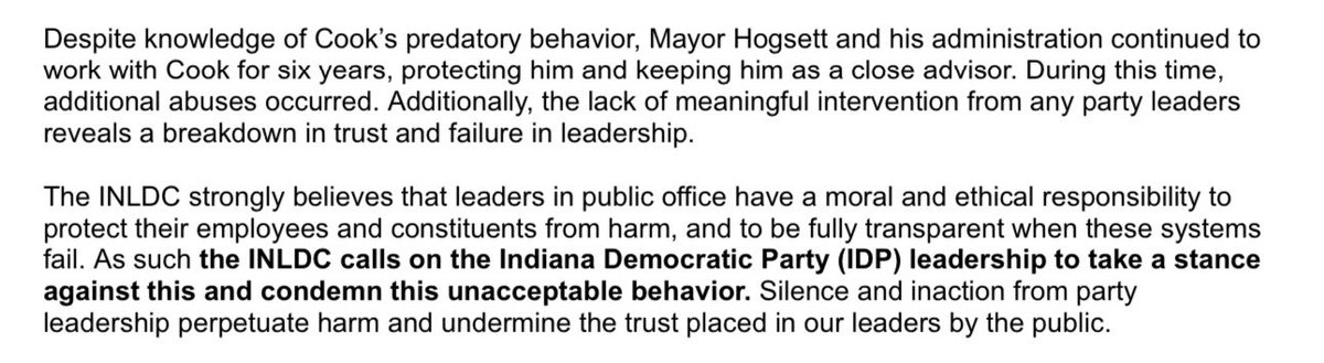 Mayor Joe Hogsett is facing more criticism from members of his own party.

The Indiana Latino Democratic Caucus is asking state party leadership to publicly condemn his administration’s handling of harassment allegations against his former chief of staff Thomas Cook: