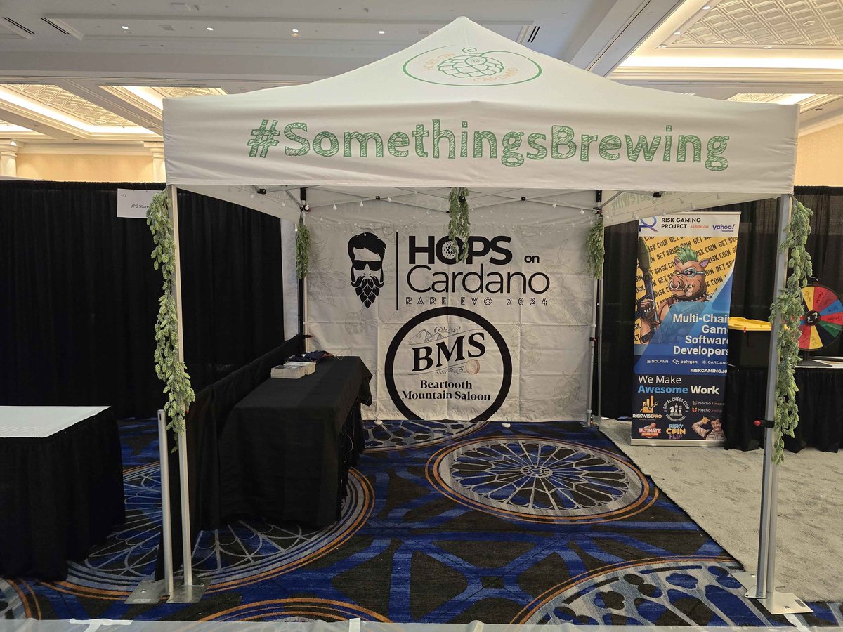 If youre in vegas at <a href="/RareEvo/">Rare Evo: A Blockchain Event</a> make sure to stop by <a href="/HopsOnCardano/">HOPS on Cardano</a> and say hi to the crew! The booth is looking phenomenal guys, good job!🤘🏻

#CNFT #Cardano #Blockchain