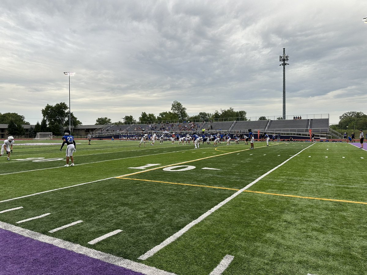FootballSFD's tweet photo. Second Scrimmage is in the books! It’s Officially Game Week! Best of Luck to @BradleyJaguarFB this season!! #BeatBerlin #BleedPurple https://t.co/XyKXI3mwBV