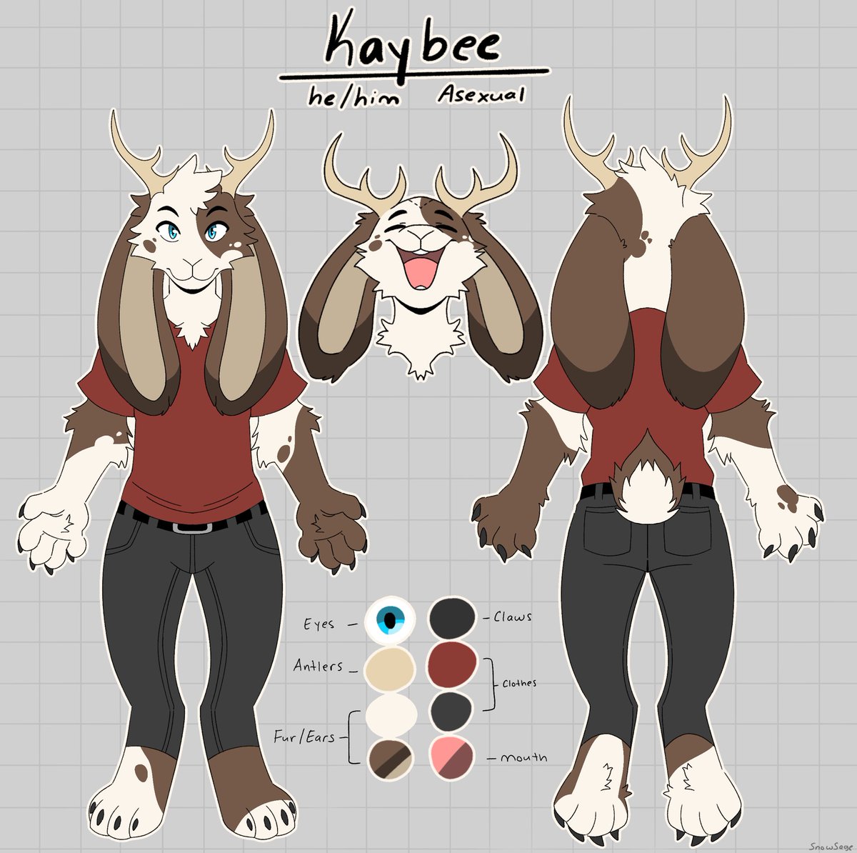 KaybeeJackalope's tweet photo. About my Fursona

Full name: Kaybee 
Gender: he/him same as me!
Species: Jackalope 
Favorite Color: light blue 
Main Sona?: Yes
Fun Fact: he’s the only jackalope sona I’ve seen
Favorite Quality: he has made me a kinder person
First OC?: Yes
What I dislike about them: not a thing! https://t.co/SEsMqRFiTa