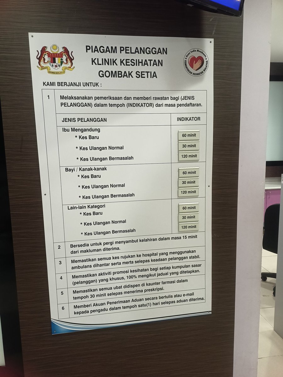 RahmanUsm's tweet photo. Staf &amp; Doktor #KKGombakSetia sangat mesra pelanggan dan proses menunggu cepat dan proaktif
Sistem baru sangat memudahkan, walaupun caj hanya RM 1 sahaja.
Cc:  @KKMPutrajaya @DrDzul https://t.co/htq4dIPgwt