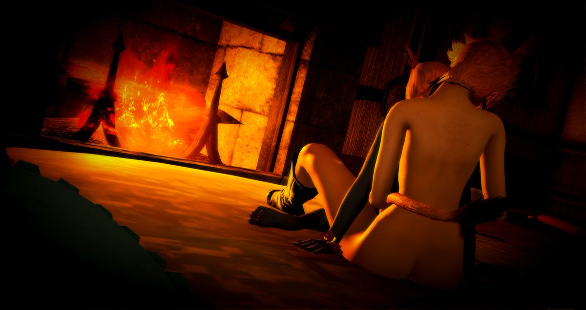 GreenNesi's tweet photo. Sometimes Oah finds her work very exciting, and other times she ends up bought for 'soft lesbian action' that turns into hours of naked cuddling by a warm fire. Leaving the lewd street rat with mixed feelings...

#gposersnsfw #ffxivnsfw #ffxivlewd https://t.co/X1aYUjGLyl