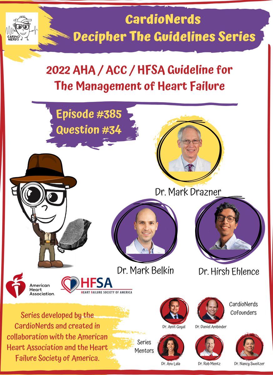Daniel Ambinder, MD (@dr_danmd) on Twitter photo Catch the latest @cardionerds Guidelines 2022: AHA/ACC/HFSA Guideline for the Management of Heart Failure with <a href="/MarkDrazner/">Mark Drazner</a>)!
🌟 Join <a href="/hirshelhence/">Hirsh Elhence</a> & <a href="/MarkBelkinMD/">Mark Belkin</a> for a deep dive into the latest heart failure insights. 🎙️💡
🎧 Listen & learn here:
cardionerds.com/385-guidelines… Catch the latest @cardionerds Guidelines 2022: AHA/ACC/HFSA Guideline for the Management of Heart Failure with <a href="/MarkDrazner/">Mark Drazner</a>)!
🌟 Join <a href="/hirshelhence/">Hirsh Elhence</a> & <a href="/MarkBelkinMD/">Mark Belkin</a> for a deep dive into the latest heart failure insights. 🎙️💡
🎧 Listen & learn here:
cardionerds.com/385-guidelines…