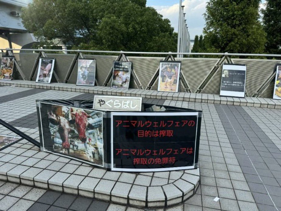 こんな感じでコミケでヴィーガンが立て看板を設置するという目立つ