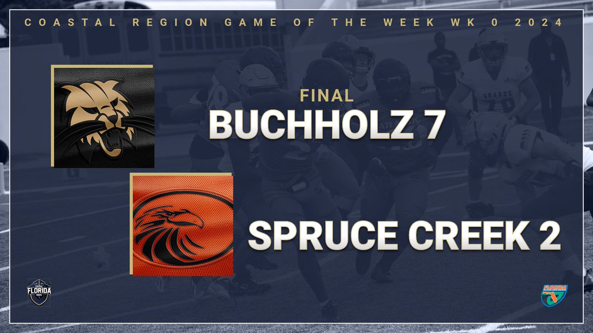 Central Florida Preps (@cenflapreps) on Twitter photo COASTAL REGION GAME OF THE WEEK
FINAL <a href="/BuchholzFB/">Buchholz HS Football</a> EDGES SPRUCE CREEK IN A TOUGH DEFENSIVE BOUT!
<a href="/BuchholzSports/">Buchholz Bobcat Athletics</a> <a href="/OS_ChrisHays/">Chris Hays</a> <a href="/osvarsity/">Sentinel Varsity</a> <a href="/offsidepreps/">OFFSIDE Preps</a> <a href="/THEPLATFORMDR/">THE PLATFORM</a> <a href="/ThePrepZone/">The Prep Zone</a> <a href="/FLgridironpreps/">Florida Gridiron Preps</a> <a href="/FlaHSFootball/">FloridaHSFootball.com</a> <a href="/Andy_Villamarzo/">Andy Villamarzo</a> <a href="/JMarkG1962/">Jeff Gardenour</a> <a href="/DanLaForestFB/">Dan LaForest 🏈</a> <a href="/elite100prospec/">elite100prospects</a> COASTAL REGION GAME OF THE WEEK
FINAL <a href="/BuchholzFB/">Buchholz HS Football</a> EDGES SPRUCE CREEK IN A TOUGH DEFENSIVE BOUT!
<a href="/BuchholzSports/">Buchholz Bobcat Athletics</a> <a href="/OS_ChrisHays/">Chris Hays</a> <a href="/osvarsity/">Sentinel Varsity</a> <a href="/offsidepreps/">OFFSIDE Preps</a> <a href="/THEPLATFORMDR/">THE PLATFORM</a> <a href="/ThePrepZone/">The Prep Zone</a> <a href="/FLgridironpreps/">Florida Gridiron Preps</a> <a href="/FlaHSFootball/">FloridaHSFootball.com</a> <a href="/Andy_Villamarzo/">Andy Villamarzo</a> <a href="/JMarkG1962/">Jeff Gardenour</a> <a href="/DanLaForestFB/">Dan LaForest 🏈</a> <a href="/elite100prospec/">elite100prospects</a>
