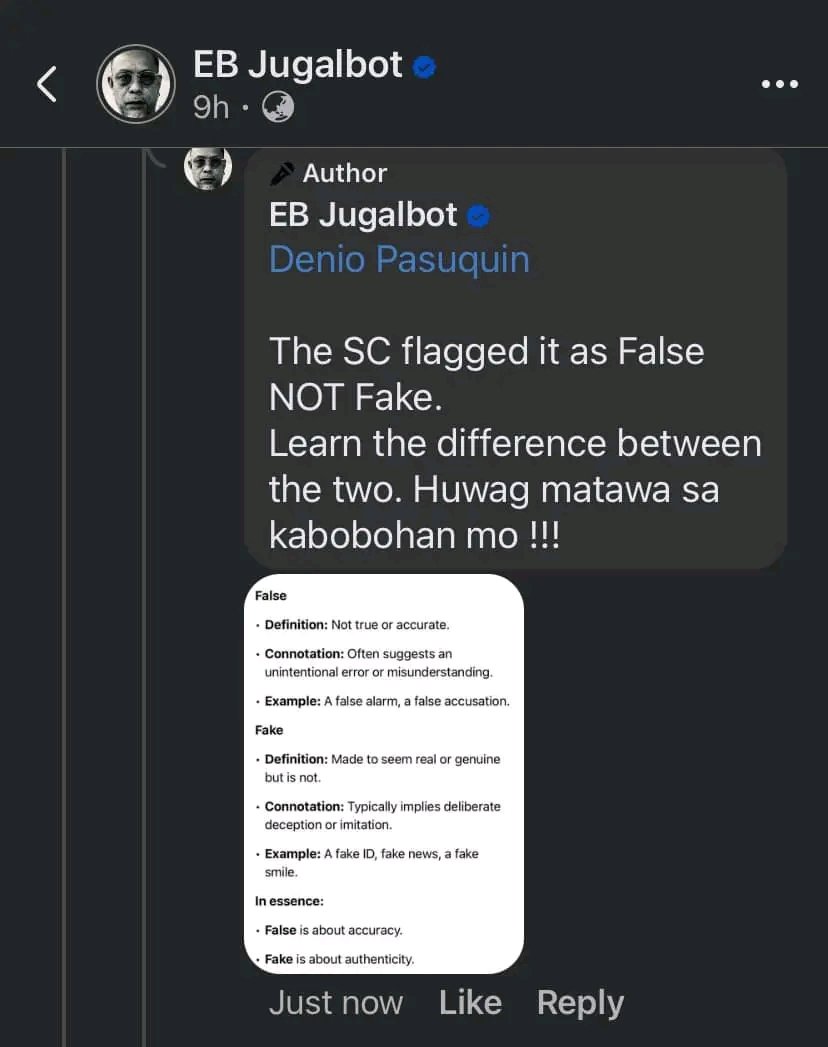 FALSE ≠ FAKE

facebook.com/10000953143715…