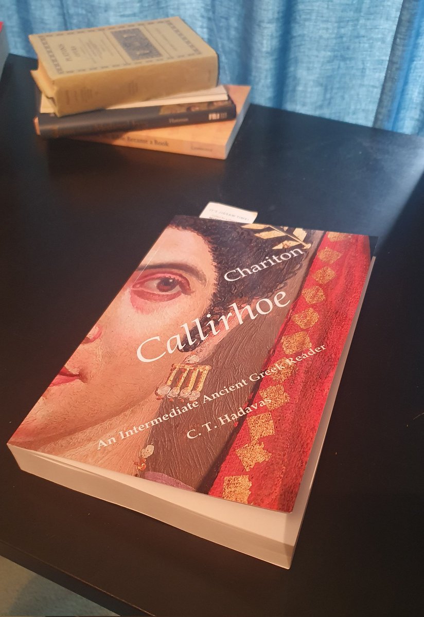 Ljhodgson_'s tweet image. This just arrived!! Inspired by @jackhardison's Greeking Out interview with Michael Kopf (@AGROS_edu) to read some fun koine outside the NT. 25 pages in and it's very, very fun and also quite readable! Very grateful for the vocab glosses though!