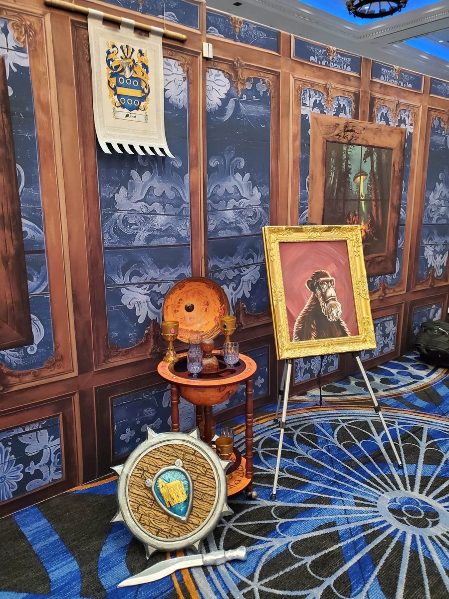 Join us at <a href="/the_ape_society/">The Ape Society</a> booth at <a href="/RareEvo/">Rare Evo: A Blockchain Event</a> in <a href="/CaesarsPalace/">Caesars Palace</a>  tomorrow and wield some Amphitheatre weapons, both in person and in game! Who knows, if latency is decent from the booth, we might just put together a tournament on Saturday with some valuable prizes. 👀⚔️🏆