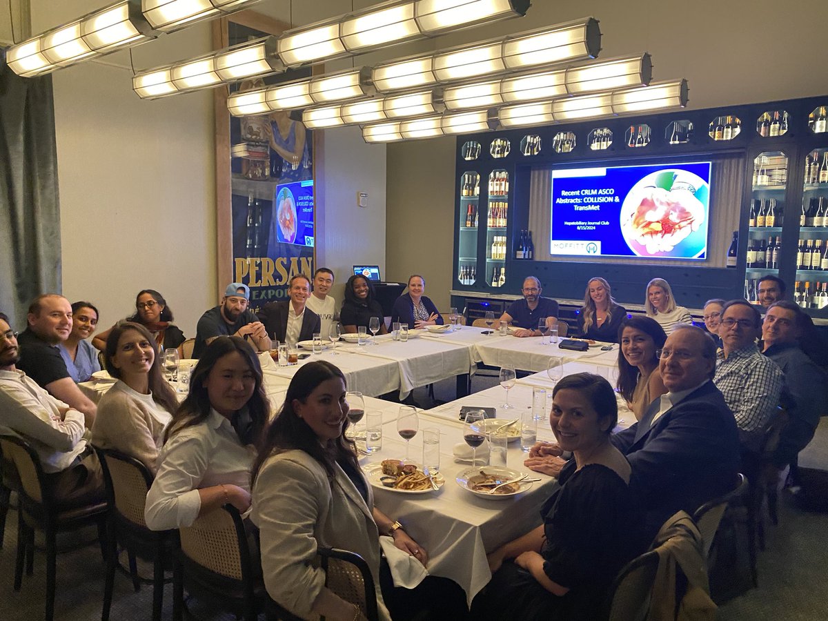 Jason W Denbo (@denbojw) on Twitter photo Great journal club discussion <a href="/MHepatobiliary/">Moffitt Hepatobiliary</a> about recent <a href="/ASCO/">ASCO</a> abstracts - COLLISION and TransMet. What do you think about these trials?
<a href="/VautheyMD/">Jean-Nicolas Vauthey MD</a> <a href="/shimulshah73/">Shimul A. Shah</a> @BC_Odisio <a href="/FlavioRochaMD/">Flavio G Rocha, MD, FACS, FSSO</a> <a href="/sepideh_gholami/">Sepideh Gholami, MD, MAS, FACS, FSSO</a> <a href="/DanielAnayaMD/">Daniel Anaya</a> <a href="/skopetz/">Scott Kopetz</a> <a href="/BiachiTiago/">Tiago Biachi</a> <a href="/timpawlik/">Timothy M. Pawlik</a> <a href="/HoggNDMD/">Melissa Hogg</a> <a href="/SocSurgOnc/">Society of Surgical Oncology</a> Great journal club discussion <a href="/MHepatobiliary/">Moffitt Hepatobiliary</a> about recent <a href="/ASCO/">ASCO</a> abstracts - COLLISION and TransMet. What do you think about these trials?
<a href="/VautheyMD/">Jean-Nicolas Vauthey MD</a> <a href="/shimulshah73/">Shimul A. Shah</a> @BC_Odisio <a href="/FlavioRochaMD/">Flavio G Rocha, MD, FACS, FSSO</a> <a href="/sepideh_gholami/">Sepideh Gholami, MD, MAS, FACS, FSSO</a> <a href="/DanielAnayaMD/">Daniel Anaya</a> <a href="/skopetz/">Scott Kopetz</a> <a href="/BiachiTiago/">Tiago Biachi</a> <a href="/timpawlik/">Timothy M. Pawlik</a> <a href="/HoggNDMD/">Melissa Hogg</a> <a href="/SocSurgOnc/">Society of Surgical Oncology</a>
