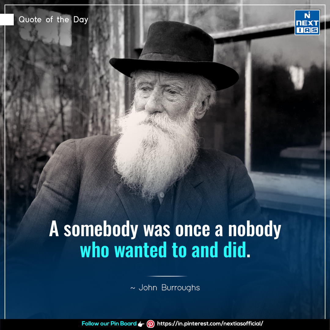 NEXTIAS_Delhi's tweet photo. Quote of the Day ✨
For more such quotes, visit: https://t.co/xJR0HIAzjj
#quoteoftoday #upsc #nextias #quotesdaily #johnburroughs https://t.co/YW1XCGwbaF