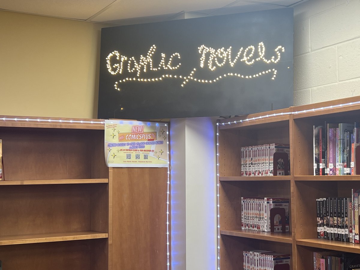 VOCALCCSD's tweet photo. The Wando library is ready for 24-25! Inspiration ✅ Signage ✅  Standards ✅ SCASL Book Award Nominees ✅ #CCSDLibrariesForALL #WeAreTheBridge https://t.co/yr5HXXQbUc