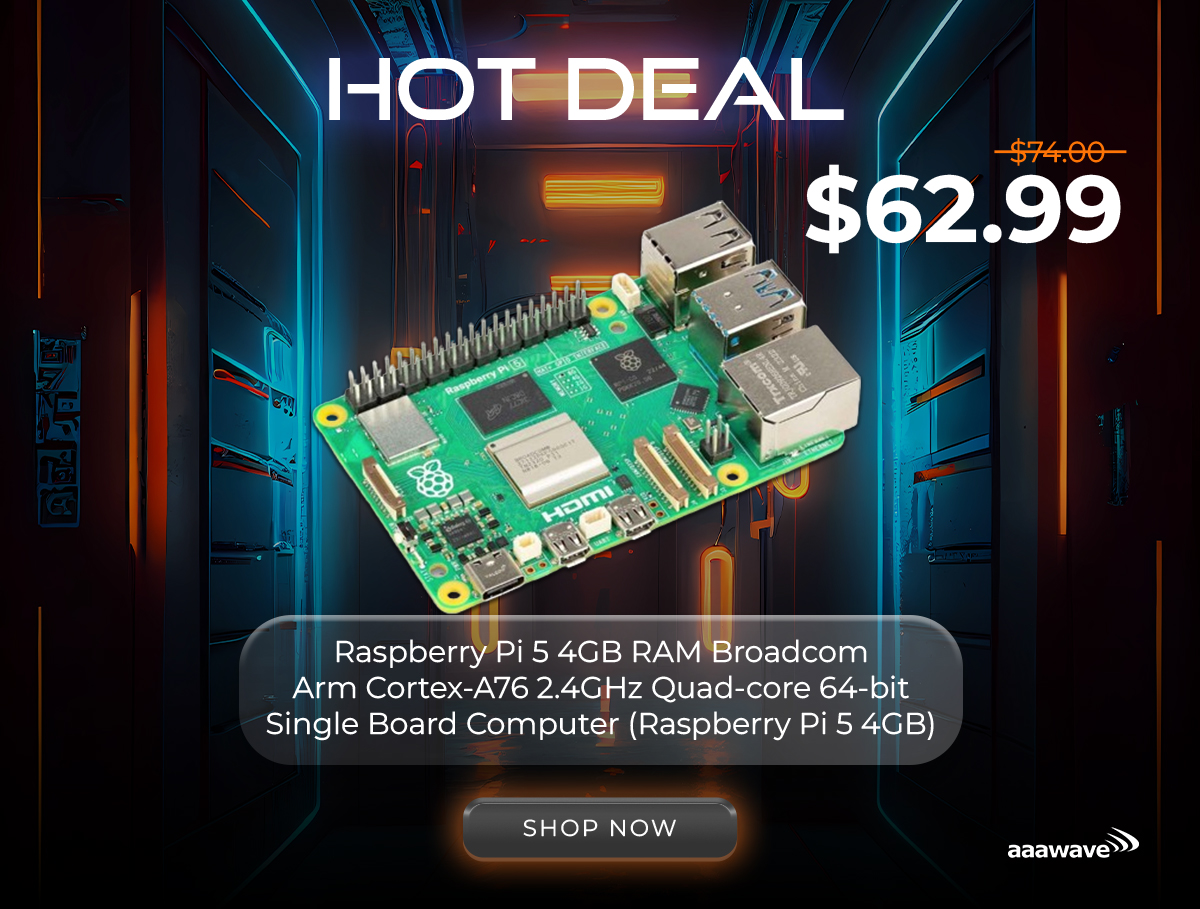 aaawave's tweet image. Unleash the power of the Raspberry Pi 5! 💻 With 4GB RAM.
SHOP NOW:aaawave.com/raspberry-pi-5…
🚀 #RaspberryPi5 #SingleBoardComputer #TechInnovation #DIYElectronics #MakerCommunity #aaawave