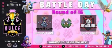SÁBADO DE DIRECTO  ✅

DULCE CUP 🍬

RONDA 16 🛡️

RIPERS CLAN 🆚 DEADLINE

EN VIVO Y DIRECTO 🎦
twitch.tv/clashofbetokz