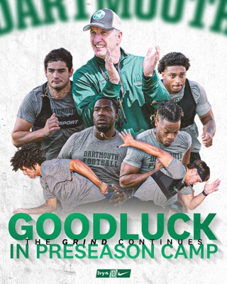 Much appreciated Coach <a href="/grayson_kline/">Grayson Kline</a> and <a href="/DartmouthFTBL/">Dartmouth Football</a>