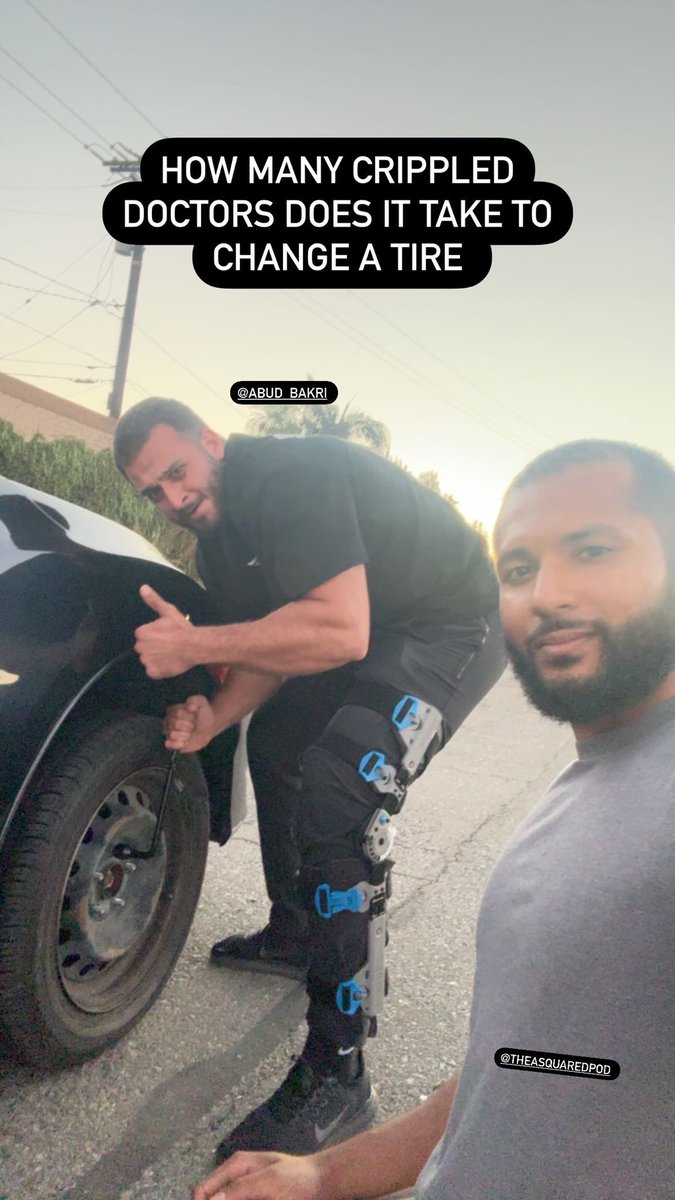 How many crippled doctors does it take to change a tire?