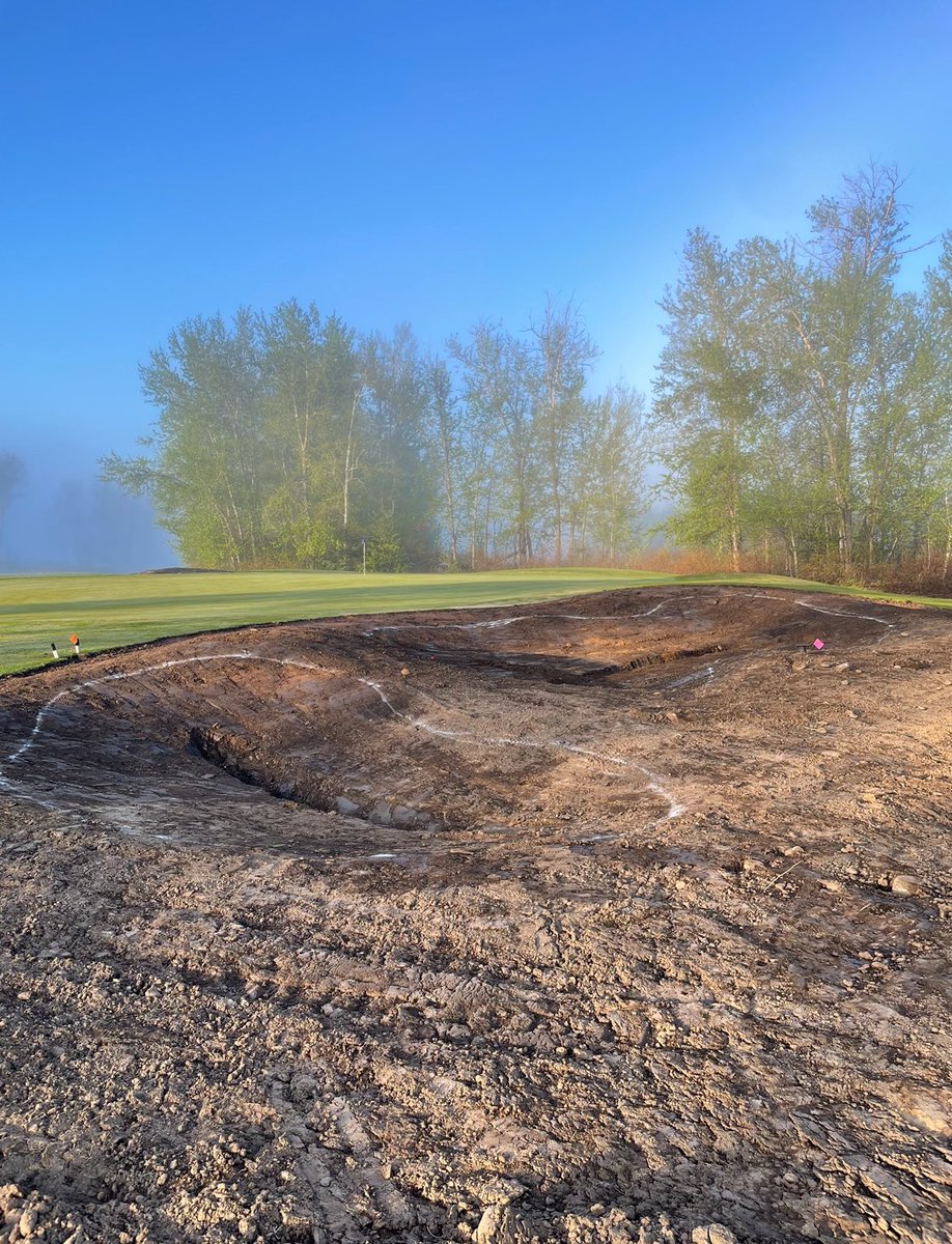 JeffHacior's tweet image. Turf care has completed the bunker project on 11 (Bear 2) Drainage, sod and sand placement are complete and open for play. Shaping courtesy of @OCGolfDesign @bohnysty adding a refreshed look, character and enhancing playability.