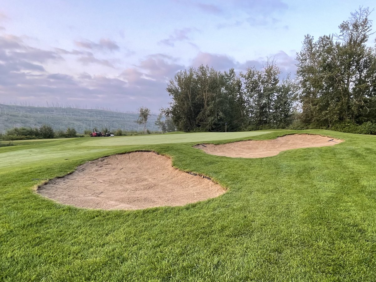 JeffHacior's tweet image. Turf care has completed the bunker project on 11 (Bear 2) Drainage, sod and sand placement are complete and open for play. Shaping courtesy of @OCGolfDesign @bohnysty adding a refreshed look, character and enhancing playability.