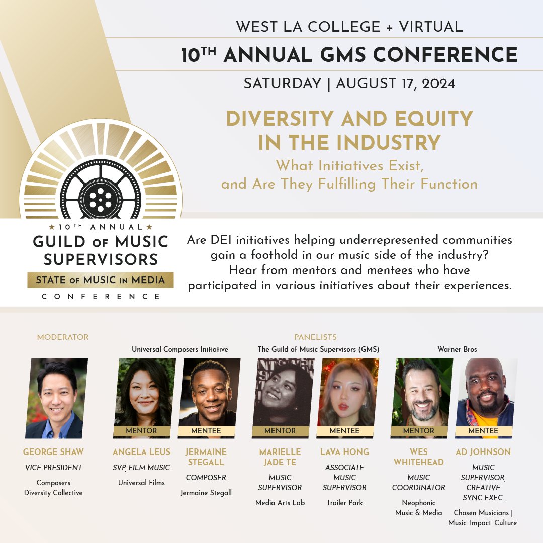 jermainestegall's tweet photo. @guildofmusic Guild of Music Supervisors Conference this weekend. 🎶🎶🎶 #GMSConference https://t.co/UiBmoANyux