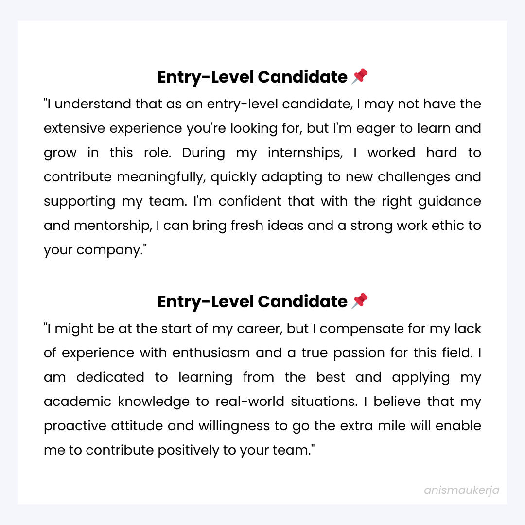 anssxh's tweet photo. "Why Should We Hire You?" for Fresh Graduates and Mid-Level Positions📌