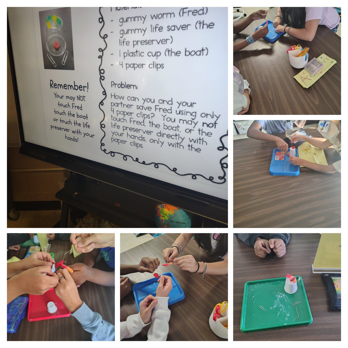 LeaLinthicum's tweet image. Saving Fred. #teamwork #practicelab #donow #ScienceComeback2425 @DunnES_AISD @ArtishaHolmes @AISDElemScience