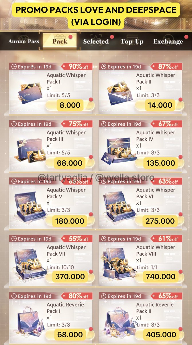 tartyaglia's tweet image. 🔥UPDATE PRICE BIG PROMO
LOVE AND DEEPSPACE🔥

Dalam rangka banyak hal baik yang terjadi di bulan ini, aku mau adain promo buat kalian yang belum bisa pulangin ayang nya~🥹💞 Semoga hal-hal baik menghampiri kalian juga yah!💞

☑️ via UID 100% legal mendapatkan invoice resmi…