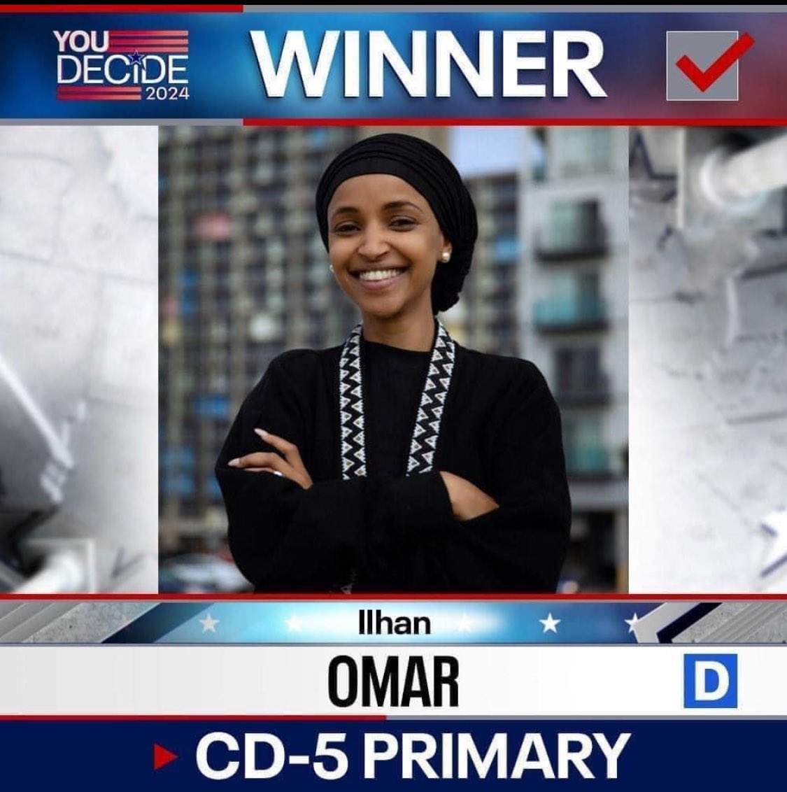 olow_ayanle's tweet photo. Late congratulations to #IlhanOmar @IlhanMN. No better representative for Minnesota in #WashingtonDC . https://t.co/oe2Bs6PMDU