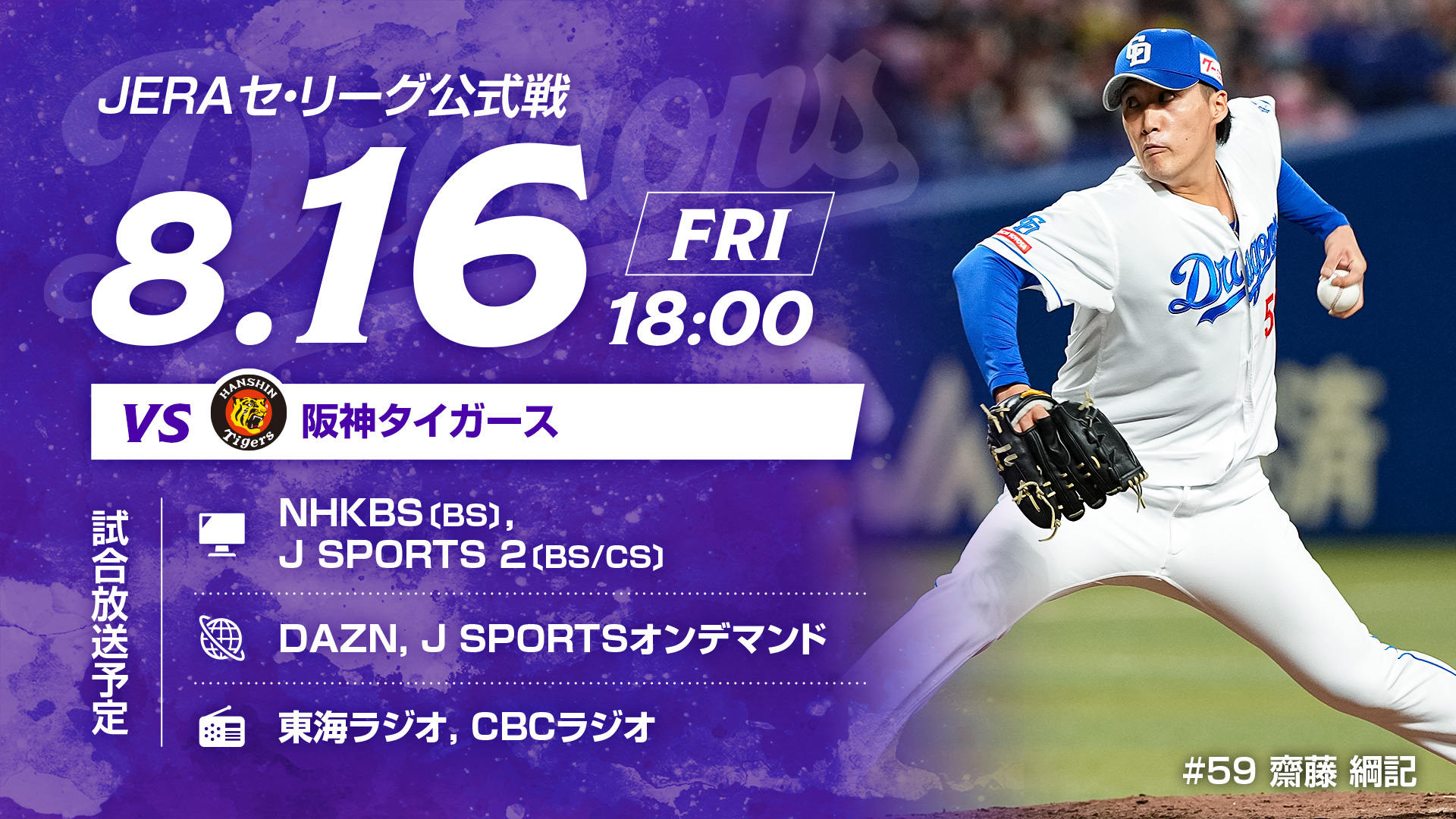 8/18 中日対阪神 プラチナシート チケット バックネット裏2連番
