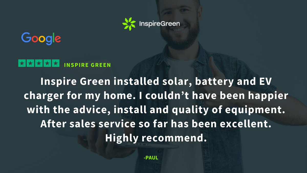 Thank You Paul for leaving this amazing review on #Google

We are rated ⭐️⭐️⭐️⭐️⭐ on Google by our customers! 🙌💪

#SolarPower #GoGreen #RenewableEnergy #SustainableLiving #Review #EVCharger #GoogleReview
