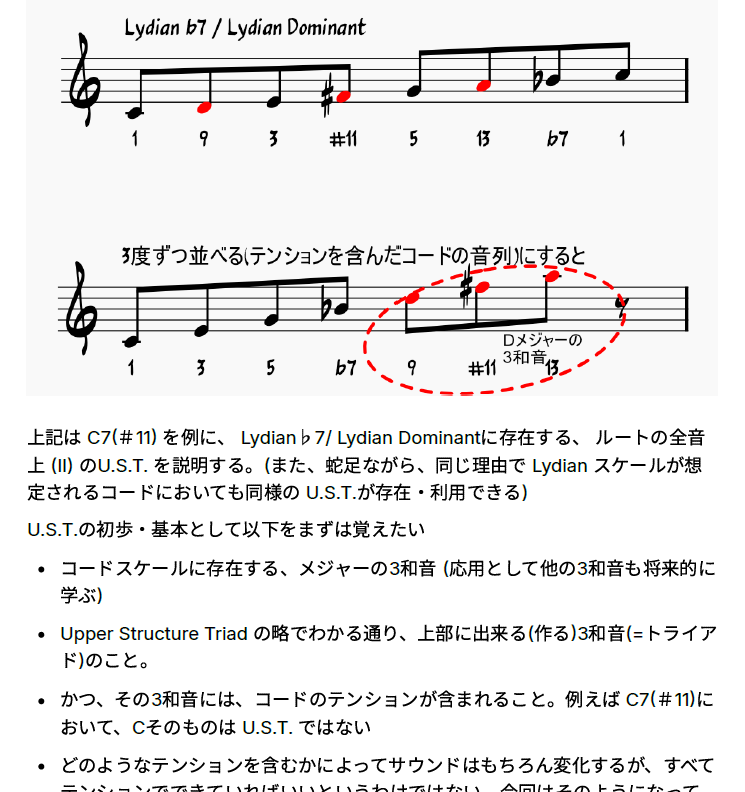 jazz_30_sec's tweet photo. C7(#11) などの、Lydianb7/リディアンドミナントの場合のU.S.T.の基本。またまた当教室のレッスン資料を共有しておきます(役立つなら嬉しいな) …中級者向けです。 

完全版というかオンライン版は → https://t.co/6XLUpmQWrx
教室に興味のある方は→DMください!(突然の宣伝) https://t.co/rRT2cgQ0q7
