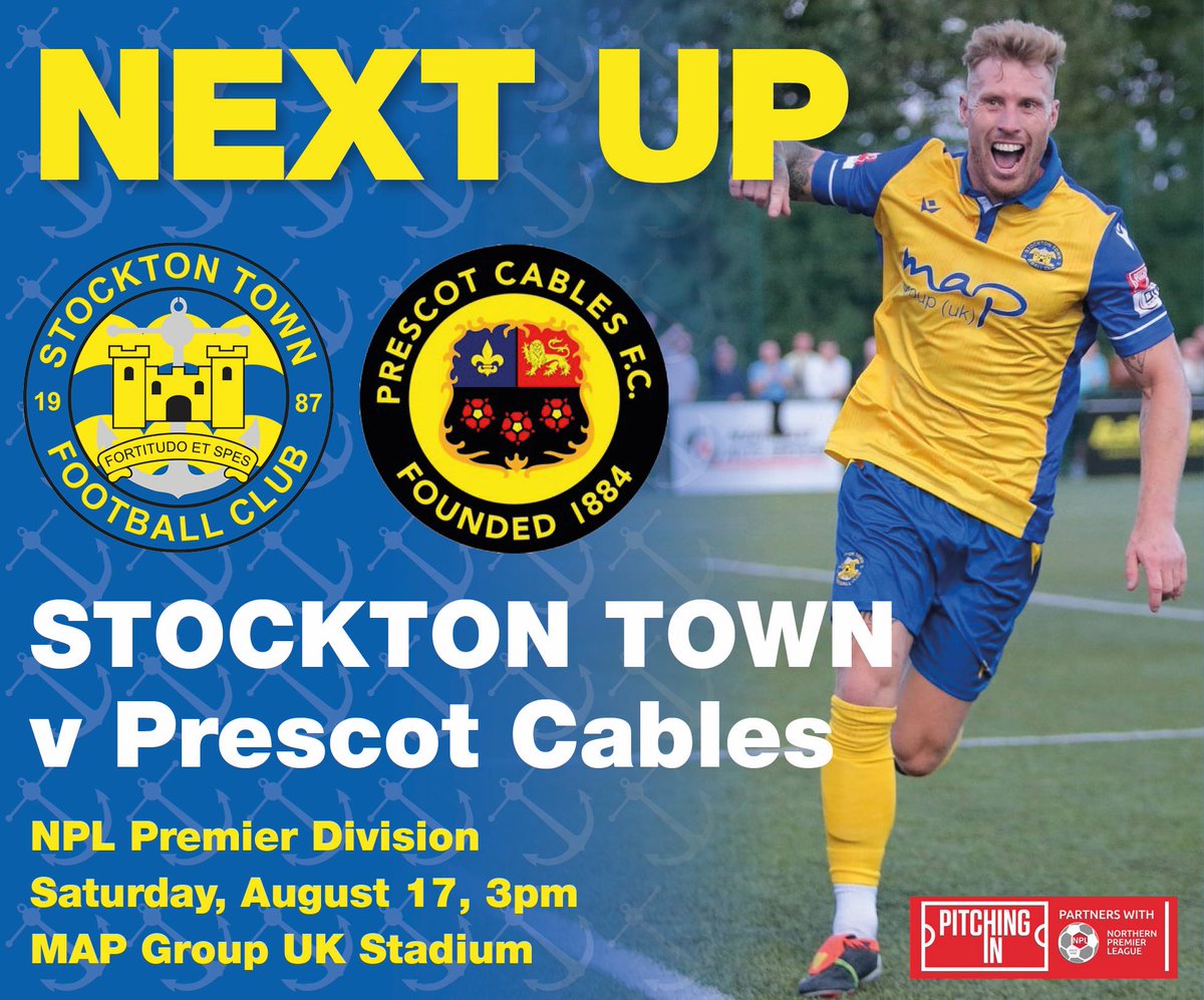 𝙏𝙊𝙈𝙊𝙍𝙍𝙊𝙒 / 𝙋𝙧𝙚𝙨𝙘𝙤𝙩 𝘾𝙖𝙗𝙡𝙚𝙨 (𝙃)

📲 𝙂𝙚𝙩 𝙮𝙤𝙪𝙧 𝙩𝙞𝙘𝙠𝙚𝙩𝙨 𝙫𝙞𝙖 𝙩𝙝𝙚 𝙡𝙞𝙣𝙠 𝙗𝙚𝙡𝙤𝙬.
stocktontownfc.ktckts.com/event/prescot2…

𝘠𝘰𝘶 𝘤𝘢𝘯 𝘢𝘭𝘴𝘰 𝘱𝘢𝘺 𝘣𝘺 𝘤𝘢𝘴𝘩 𝘰𝘳 𝘤𝘢𝘳𝘥 𝘢𝘵 𝘵𝘩𝘦 𝘵𝘶𝘳𝘯𝘴𝘵𝘪𝘭𝘦𝘴.

#UTA⚓️